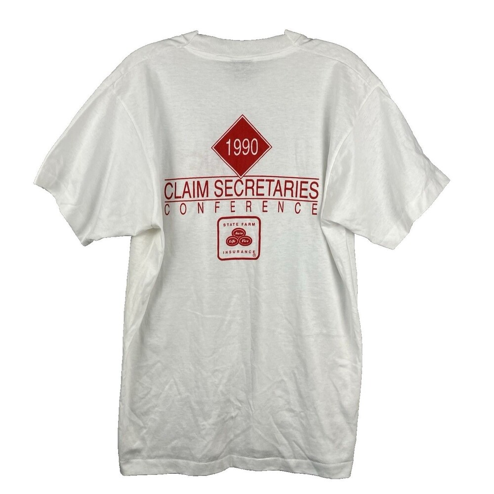 VTG Screen Stars Best Single Stitch T-Shirt L State Farm Secretary Conf 1990 USA